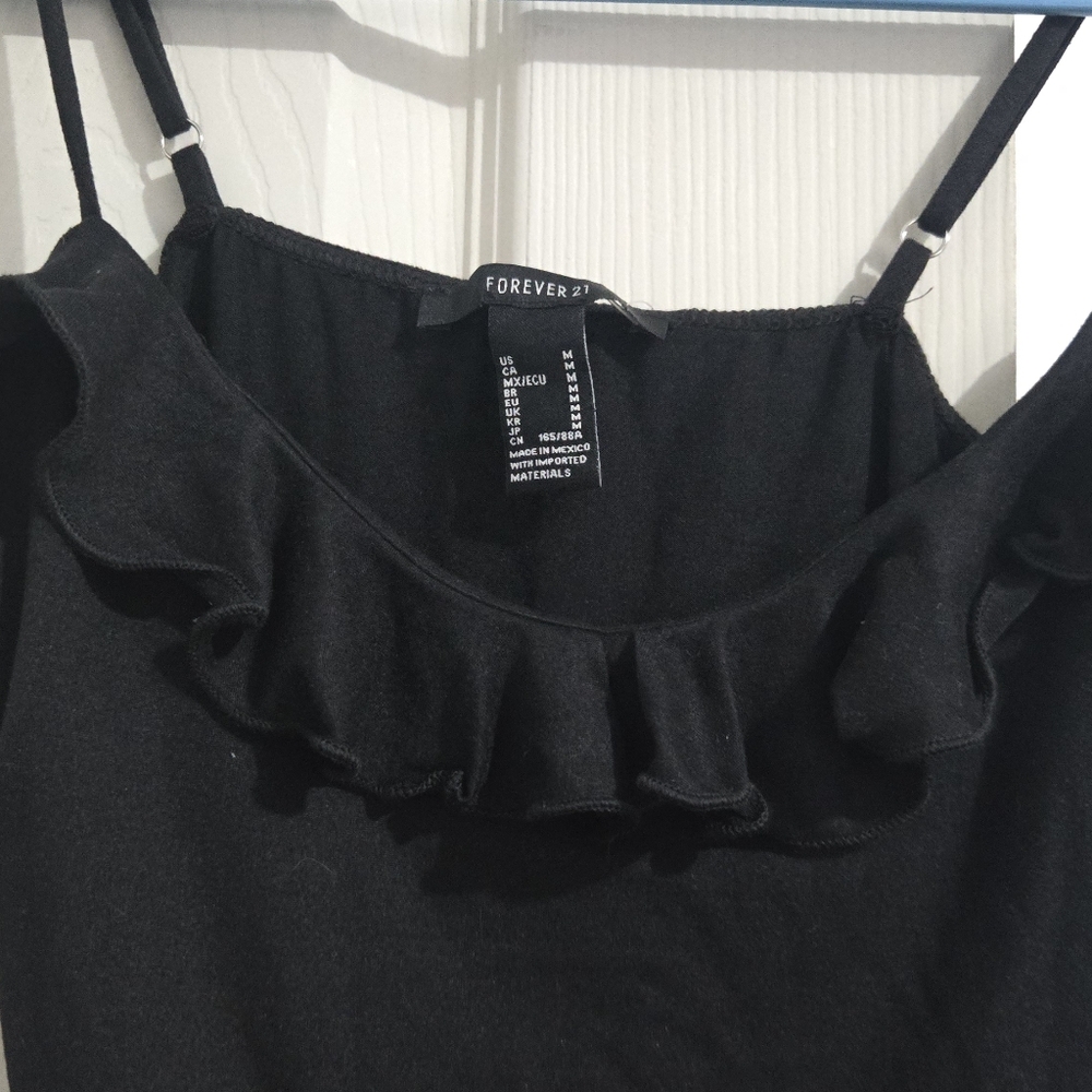 Black Ruffled Bodysuit - Picture 5 of 5